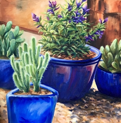 Purple pots